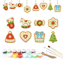Charger l'image dans la galerie, Décorations de Noël Peinture par Numéros - Kit Chapeau Moufles Sapin Cheval