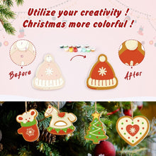 Charger l'image dans la galerie, Décorations de Noël Peinture par Numéros - Kit Chapeau Moufles Sapin Cheval