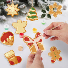 Charger l'image dans la galerie, Décorations de Noël Peinture par Numéros - Kit Étoile Sapin Cadeau Pain d’épices