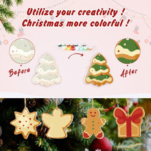 Charger l'image dans la galerie, Décorations de Noël Peinture par Numéros - Kit Étoile Sapin Cadeau Pain d’épices