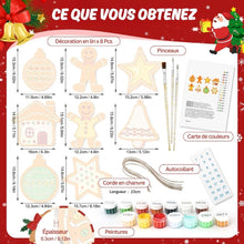 Charger l'image dans la galerie, Décorations de Noël Peinture par Numéros - Kit Petites Icônes de Noël 3