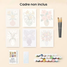 Charger l'image dans la galerie, Mini Peinture par numéros 15x20cm (6 pièces) - Vases Floraux