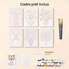 Charger l'image dans la galerie, Mini Peinture par numéros 15x20cm (6 pièces) - Vases Floraux
