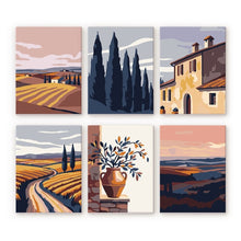 Charger l'image dans la galerie, Mini Peinture par numéros 15x20cm (6 pièces) - Toscane Classique Figured'Art
