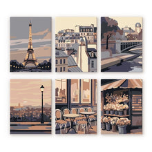 Charger l'image dans la galerie, Mini Peinture par numéros 15x20cm (6 pièces) - Charme de Paris Figured'Art