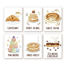 Charger l'image dans la galerie, Mini Peinture par numéros 15x20cm (6 pièces) - Pâtisseries Françaises Figured'Art