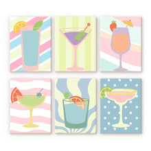 Charger l'image dans la galerie, Mini Peinture par numéros 15x20cm (6 pièces) - Cocktails Pop Art Figured'Art