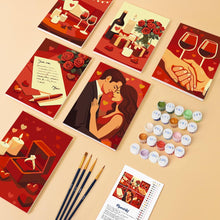 Charger l'image dans la galerie, Mini Peinture par numéros 15x20cm (6 pièces) - Romance et Amour