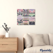 Charger l'image dans la galerie, Mini Peinture par numéros 15x20cm (6 pièces) - Printemps à Tokyo