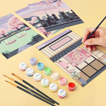 Charger l'image dans la galerie, Mini Peinture par numéros 15x20cm (6 pièces) - Printemps à Tokyo
