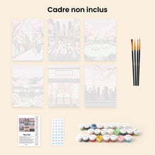 Charger l'image dans la galerie, Mini Peinture par numéros 15x20cm (6 pièces) - Printemps à Tokyo