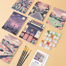 Charger l'image dans la galerie, Mini Peinture par numéros 15x20cm (6 pièces) - Tokyo en Fleurs