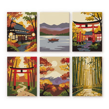 Charger l'image dans la galerie, Mini Peinture par numéros 15x20cm (6 pièces) - Japon Serein Figured'Art