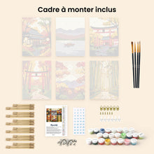 Charger l'image dans la galerie, Mini Peinture par numéros 15x20cm (6 pièces) - Japon Serein