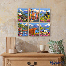Charger l'image dans la galerie, Mini Série Peinture par Numéros 15x20cm (6 pièces) - Classiques de Voyage en Écosse