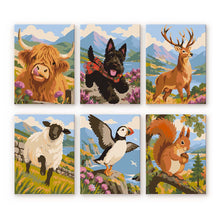 Charger l'image dans la galerie, Mini Série Peinture par Numéros 15x20cm (6 pièces) - Animaux d'Écosse Figured'Art