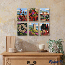 Charger l'image dans la galerie, Mini Série Peinture par Numéros 15x20cm (6 pièces) - Patrimoine Écossais