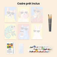 Charger l'image dans la galerie, Mini Série Peinture par Numéros 15x20cm (6 pièces) - Animaux Cool