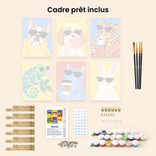 Charger l'image dans la galerie, Mini Série Peinture par Numéros 15x20cm (6 pièces) - Animaux Cool