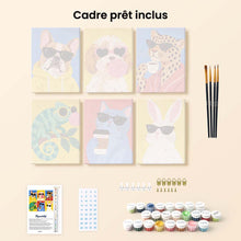 Charger l'image dans la galerie, Mini Série Peinture par Numéros 15x20cm (6 pièces) - Animaux Cool