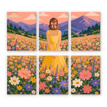 Charger l'image dans la galerie, Mini Série Peinture par Numéros 15x20cm (6 pièces) - Prairie Fleurie de Rêve Figured'Art