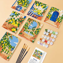 Charger l'image dans la galerie, Mini Série Peinture par Numéros 15x20cm (6 pièces) - Jardin Italien de Citronniers
