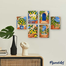Charger l'image dans la galerie, Mini Série Peinture par Numéros 15x20cm (6 pièces) - Jardin Italien de Citronniers