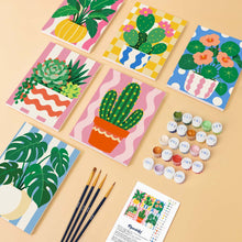 Charger l'image dans la galerie, Mini Série Peinture par Numéros 15x20cm (6 pièces) - Plantes en Pot
