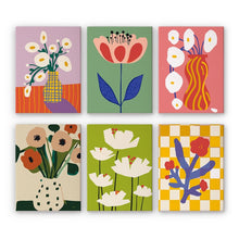 Charger l'image dans la galerie, Peinture par numéros – Coffret de 6 toiles | Vases Floraux Abstraits Figured'Art