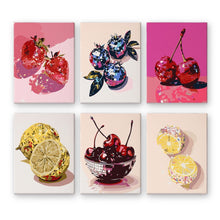 Charger l'image dans la galerie, Peinture par numéros – Coffret de 6 toiles | Fruits Disco Figured'Art