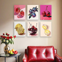 Charger l'image dans la galerie, Mini Peinture par numéros 15x20cm (6 pièces) - Fruits Disco