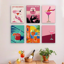 Charger l'image dans la galerie, Mini Peinture par numéros 15x20cm (6 pièces) - Affiches de Cocktails Chics