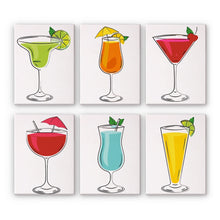 Charger l'image dans la galerie, Peinture par numéros – Coffret de 6 toiles | Cocktails Classiques Figured'Art