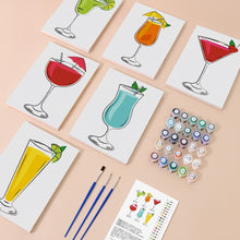 Charger l'image dans la galerie, Mini Peinture par numéros 15x20cm (6 pièces) - Cocktails Classiques