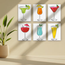 Charger l'image dans la galerie, Mini Peinture par numéros 15x20cm (6 pièces) - Cocktails Classiques