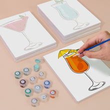 Charger l'image dans la galerie, Mini Peinture par numéros 15x20cm (6 pièces) - Cocktails Classiques