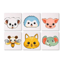 Charger l'image dans la galerie, Peinture par numéros – Coffret de 6 toiles | Visages d’Animaux Mignons 2 Figured'Art