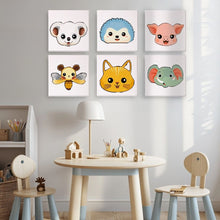 Charger l'image dans la galerie, Mini Peinture par numéros 15x15cm (6 pièces) - Visages d’Animaux Mignons 2