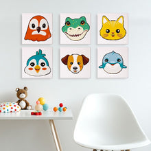 Charger l'image dans la galerie, Mini Peinture par numéros 15x15cm (6 pièces) - Visages d’Animaux Mignons 3