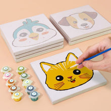 Charger l'image dans la galerie, Mini Peinture par numéros 15x15cm (6 pièces) - Visages d’Animaux Mignons 3