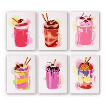 Charger l'image dans la galerie, Peinture par numéros – Coffret de 6 toiles | Milkshakes Colorés Figured'Art