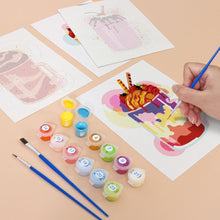 Charger l'image dans la galerie, Mini Peinture par numéros 15x20cm (6 pièces) - Milkshakes Colorés