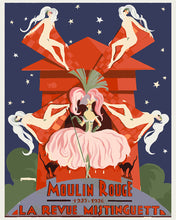 Charger l'image dans la galerie, Peinture par numéros Figured'Art Affiche Moulin Rouge - La Revue Mistinguett
