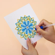 Charger l'image dans la galerie, Mini Diamond Painting 15x20cm (4 pièces) - Mandalas de Cristal en Bleu