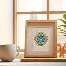 Charger l'image dans la galerie, Mini Diamond Painting 15x20cm (4 pièces) - Mandalas de Cristal en Bleu