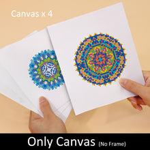 Charger l'image dans la galerie, Mini Diamond Painting 15x20cm (4 pièces) - Mandalas de Cristal en Bleu