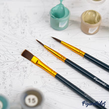Charger l'image dans la galerie, Mini Peinture par Numéros 20x20cm avec cadre Lever de Soleil à Santorin