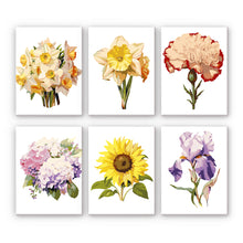 Charger l'image dans la galerie, Mini Peinture par numéros 15x20cm (6 pièces) - Voyage Floral