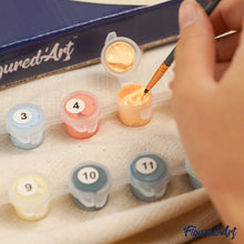 Charger l'image dans la galerie, Peinture par Numéro sur Disque en Bois - Couronne de Noël Florale