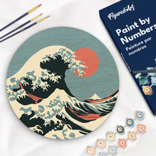Charger l'image dans la galerie, Peinture par Numéro sur Disque en bois - La Grande Vague